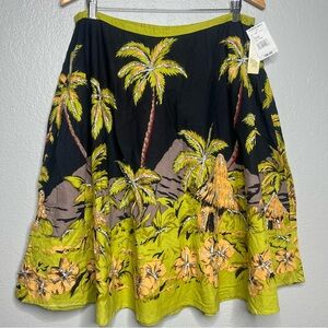 NWT OUTFIT JP sequin tiki tropical skirt sz L